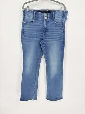 Apt. 9 Womens Blue Medium Wash Denim Bootcut Jeans 5-Pocket Sz 14 Stretch